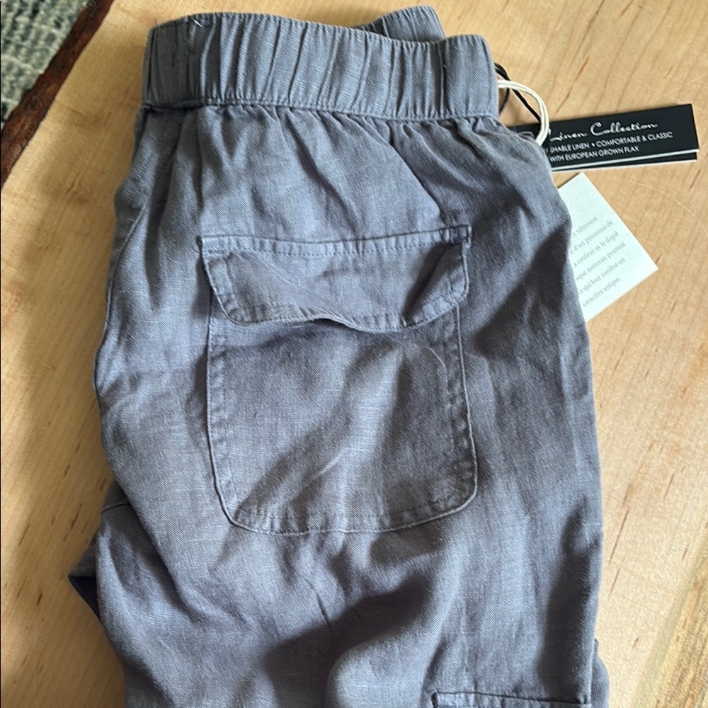 Nicole Miller Linen Jogger Pants - Picture 4 of 5